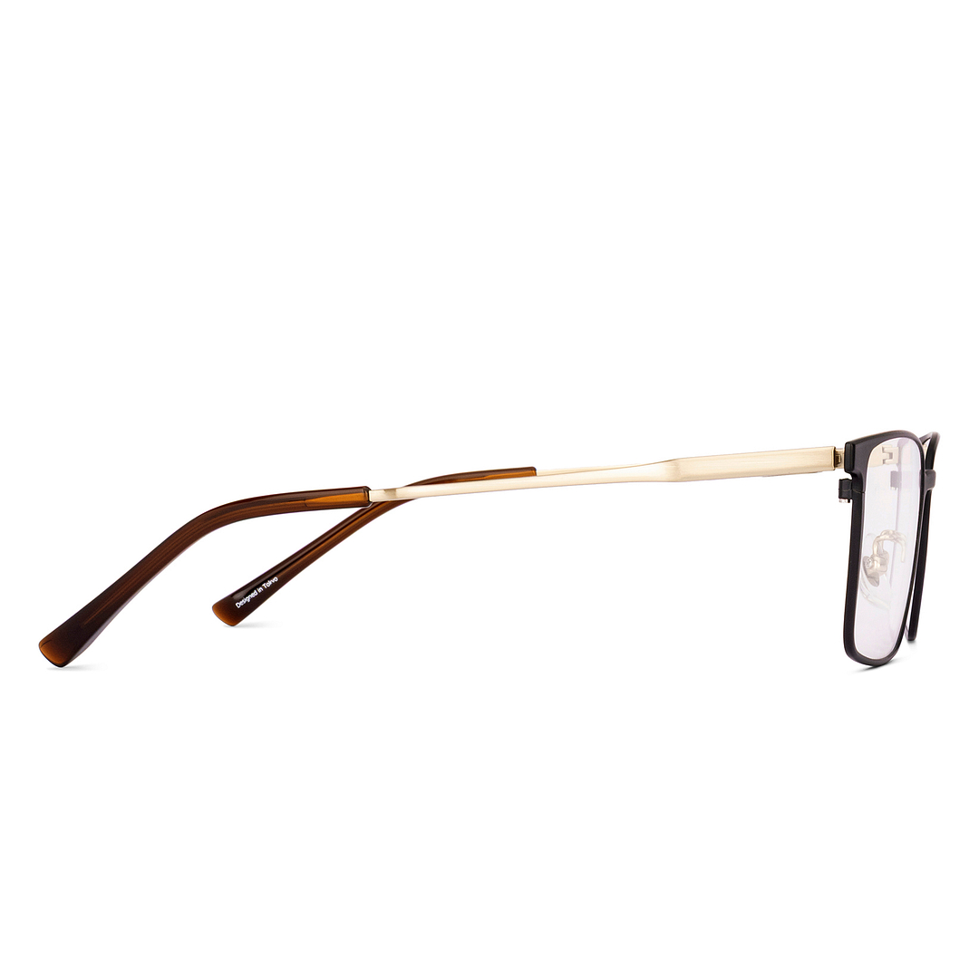 K.moriyama Matte Black Full Rim Square left side