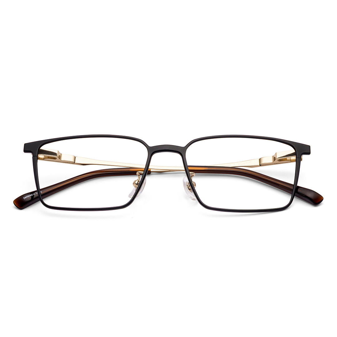 K.moriyama Matte Black Full Rim Square left side