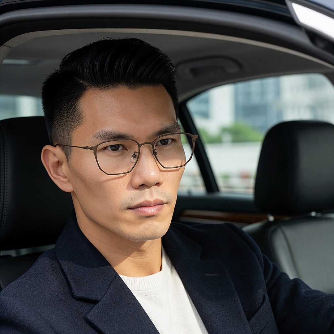 K.moriyama Brown Full Rim Wellington left side