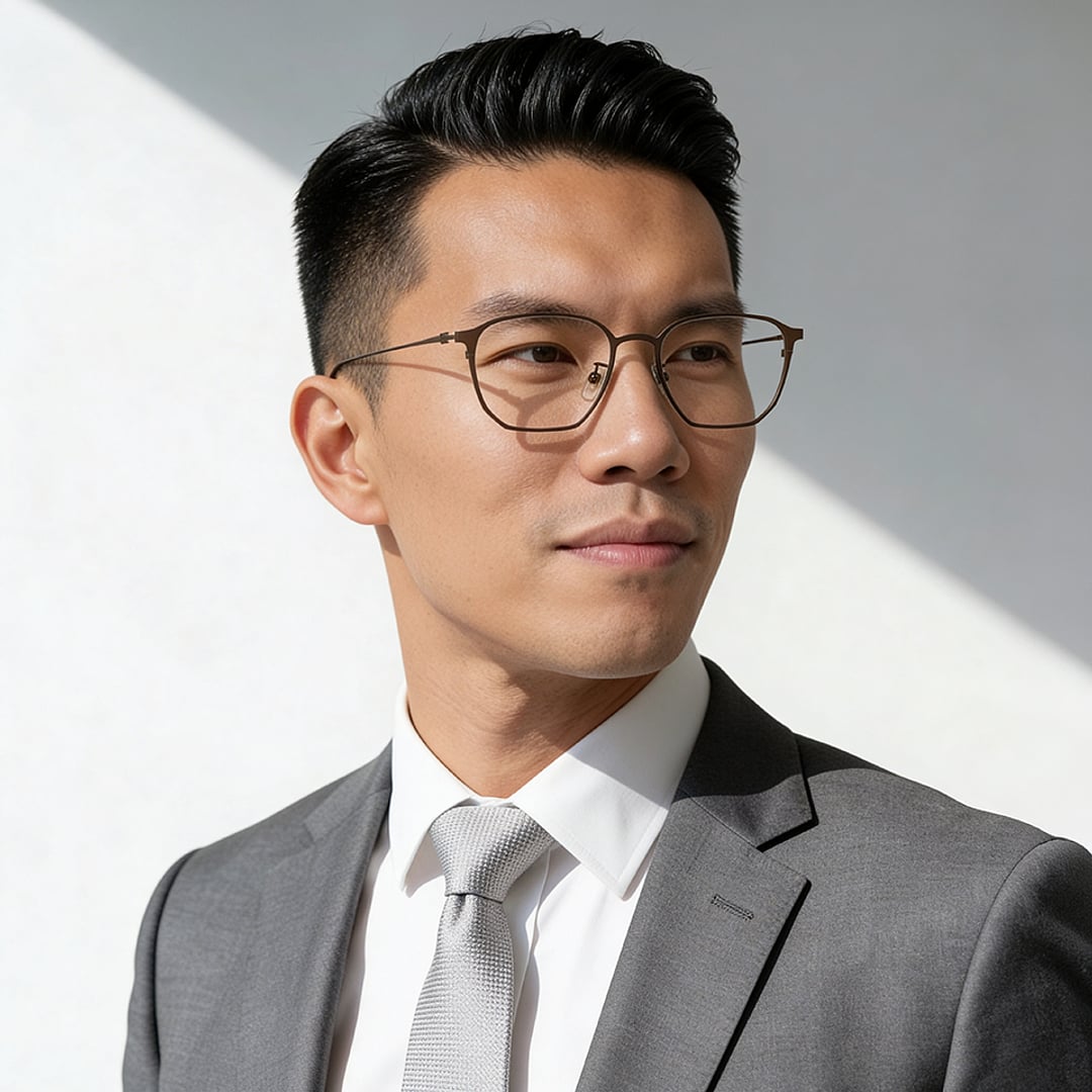 K.moriyama Brown Full Rim Wellington right side