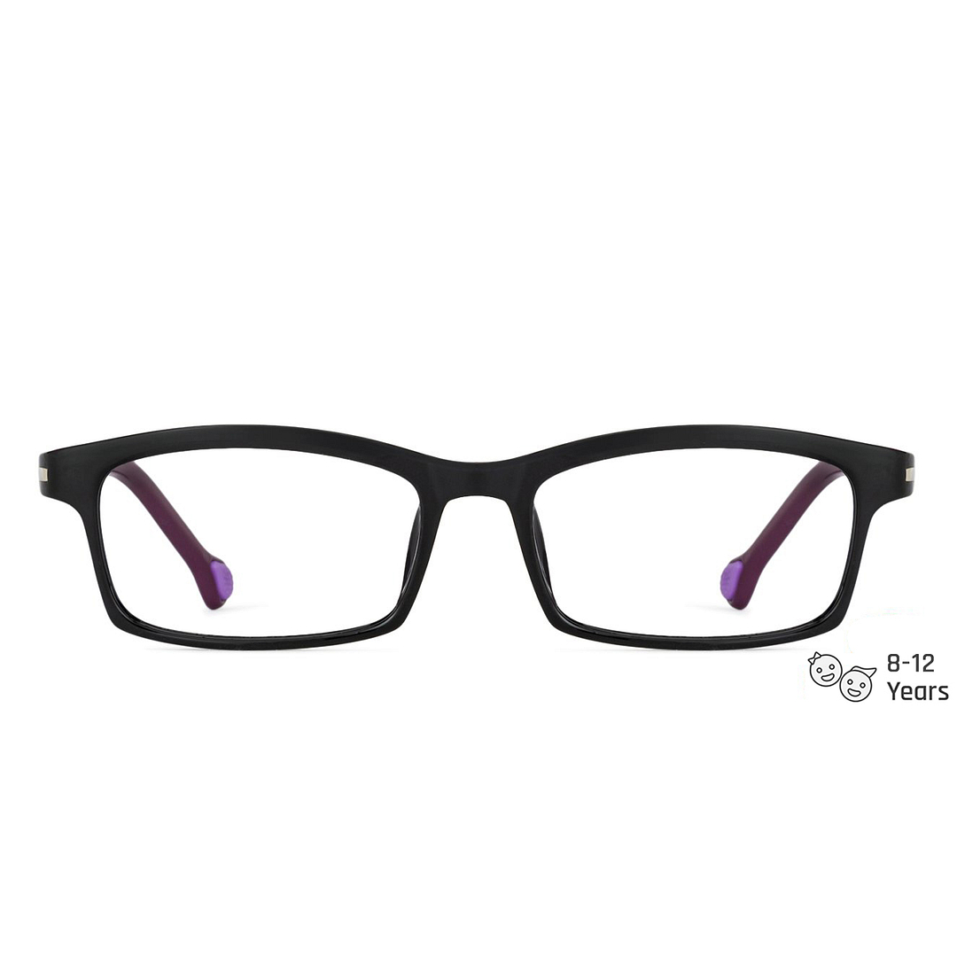 Kid Zania Black Full Rim Rectangle left side