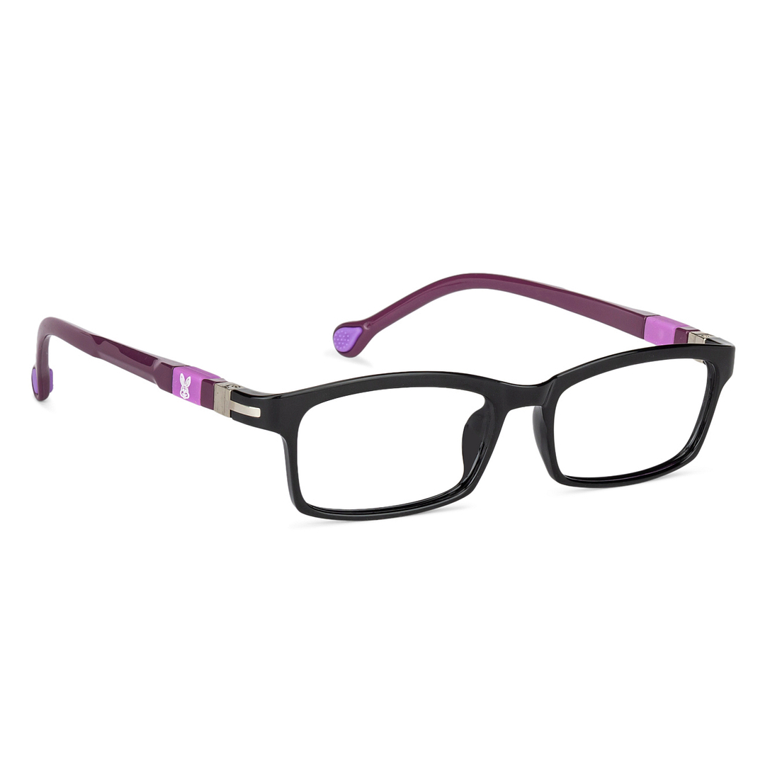 Kid Zania Black Full Rim Rectangle left side