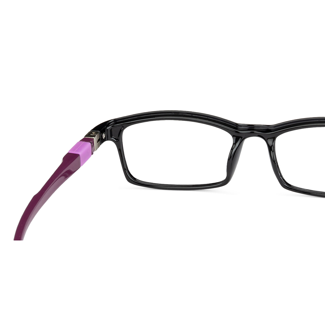 Kid Zania Black Full Rim Rectangle left side