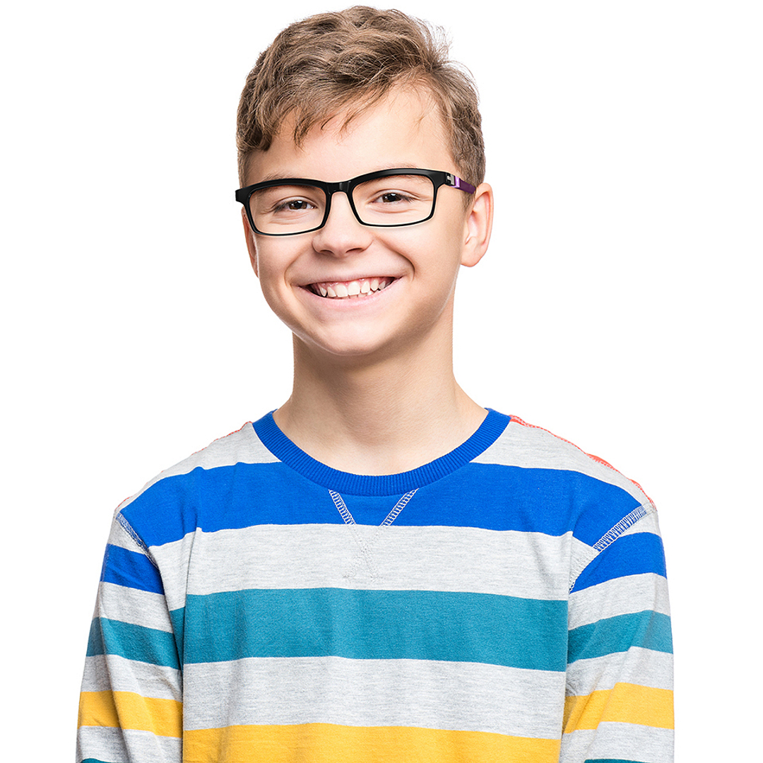Kid Zania Black Full Rim Rectangle left side