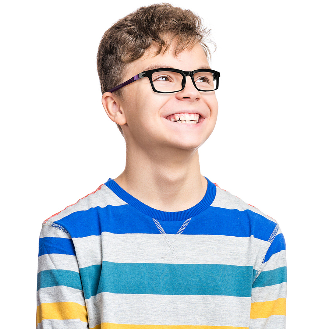 Kid Zania Black Full Rim Rectangle right side