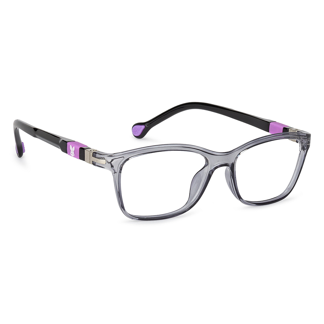 Kid Zania Gray Transparent Full Rim Rectangle left side