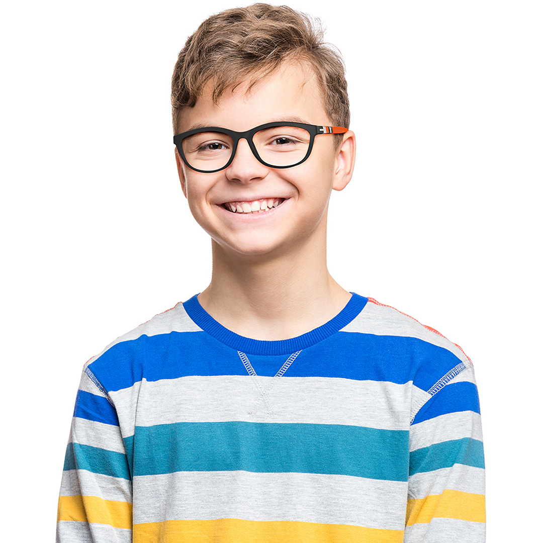 Kid Zania Black Full Rim Rectangle left side