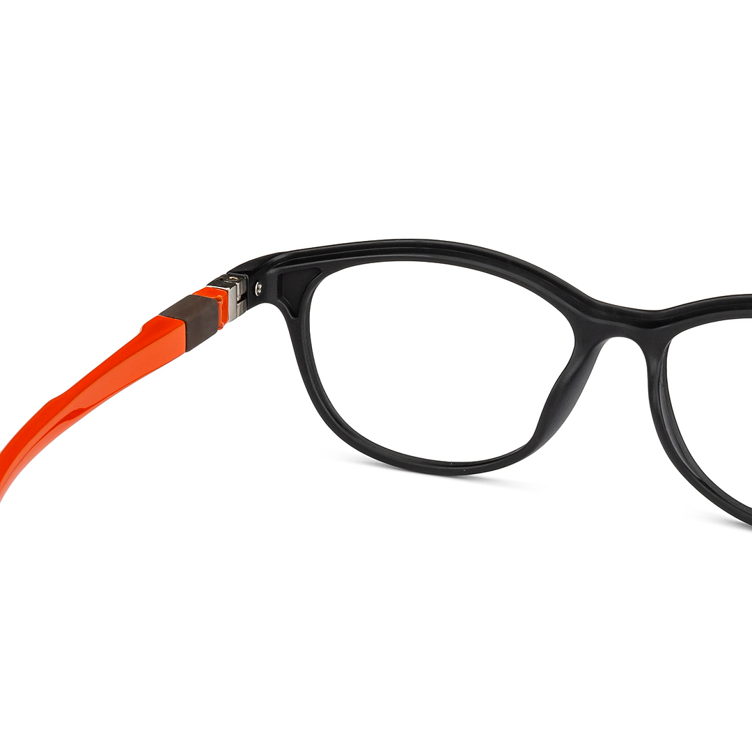 Kid Zania Black Full Rim Rectangle left side