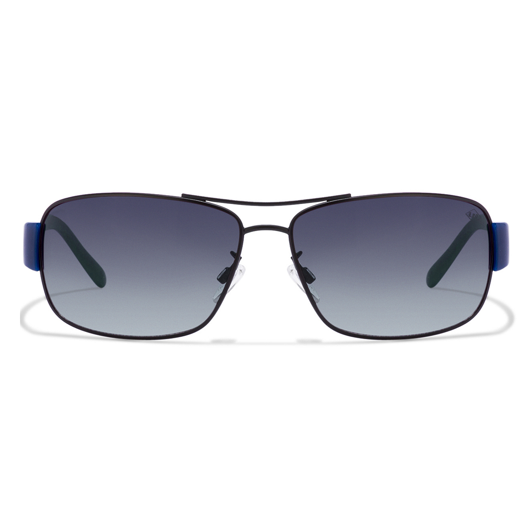 BRANDED Black Blue Full Rim Rectangle left side