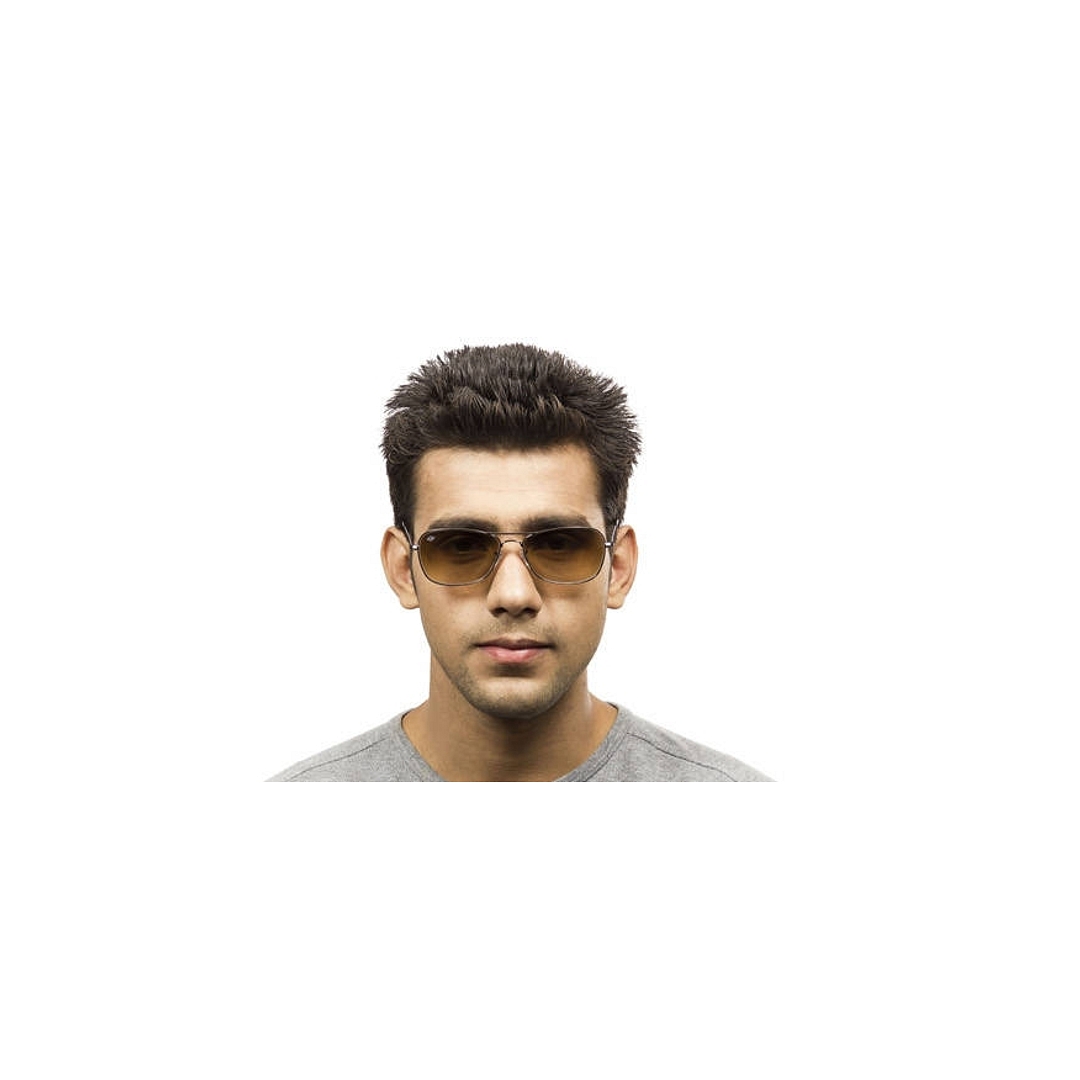 BRANDED Mid Gunmetal Full Rim Rectangle right side