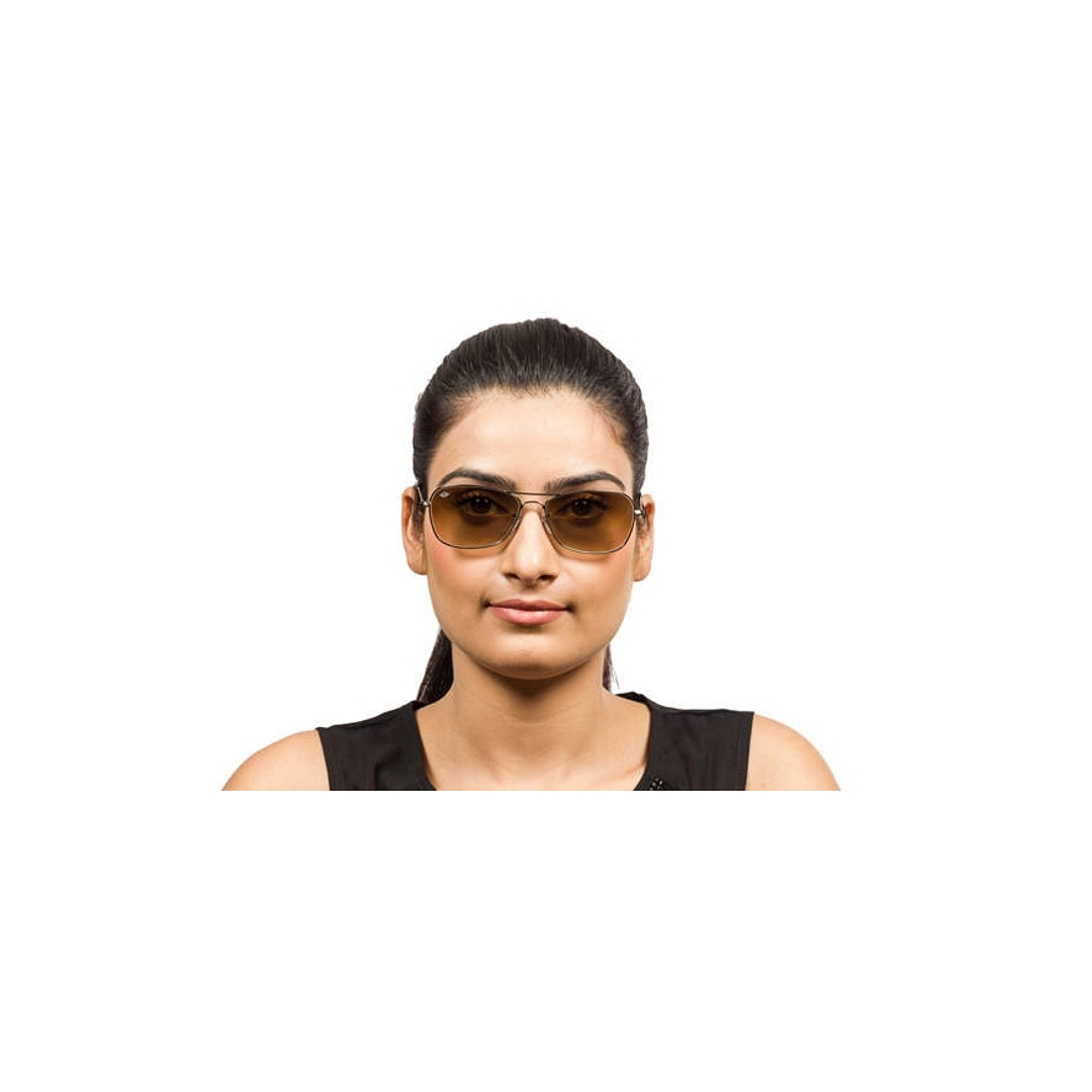 BRANDED Mid Gunmetal Full Rim Rectangle right side