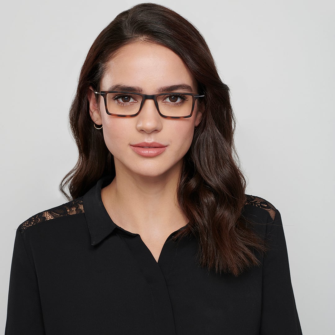 Lenskart Air Online Light Brown Full Rim Rectangle left side