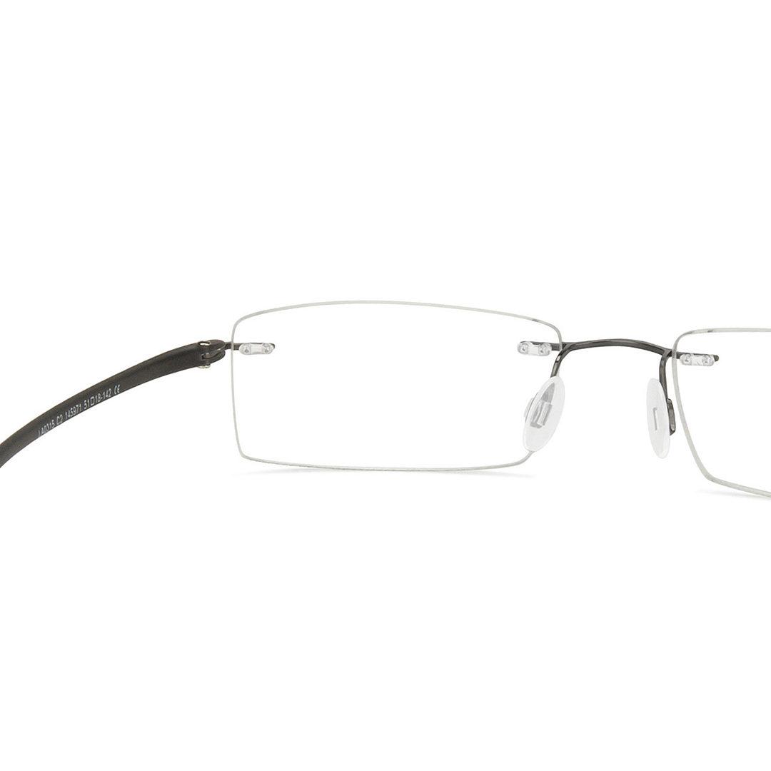 Lenskart Air Online Mid Gunmetal Rimless Rectangle right side