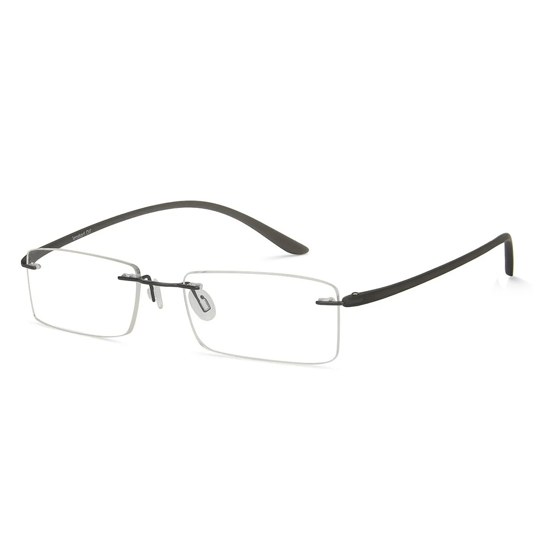 Lenskart Air Online Mid Gunmetal Rimless Rectangle left side