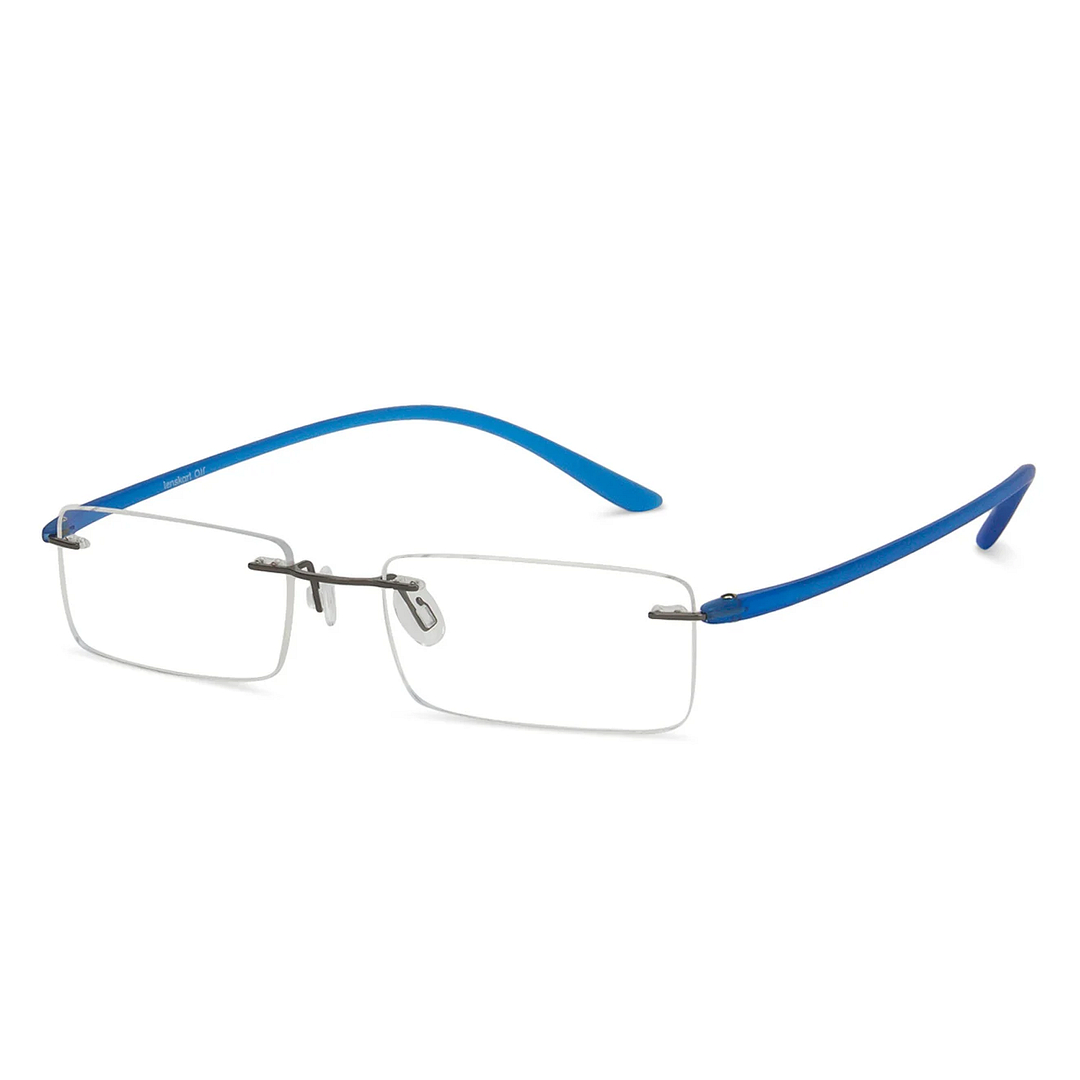 Lenskart Air Online Mid Gunmetal Rimless Rectangle right side