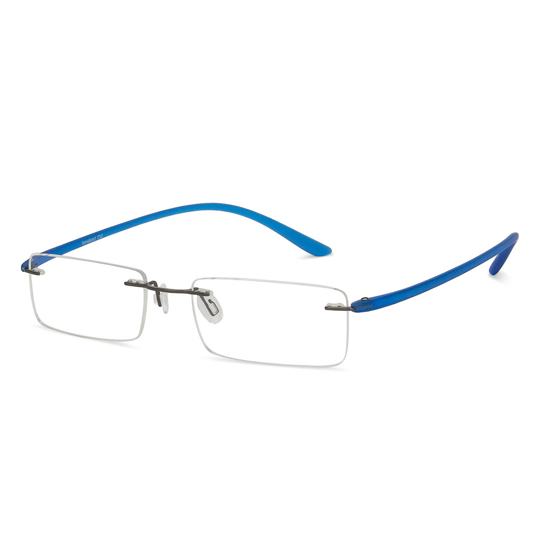Lenskart Air Online Mid Gunmetal Rimless Rectangle right side