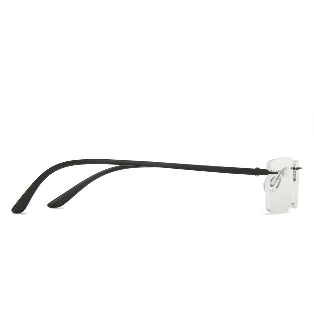 Lenskart Air Black Rimless Rectangle left side