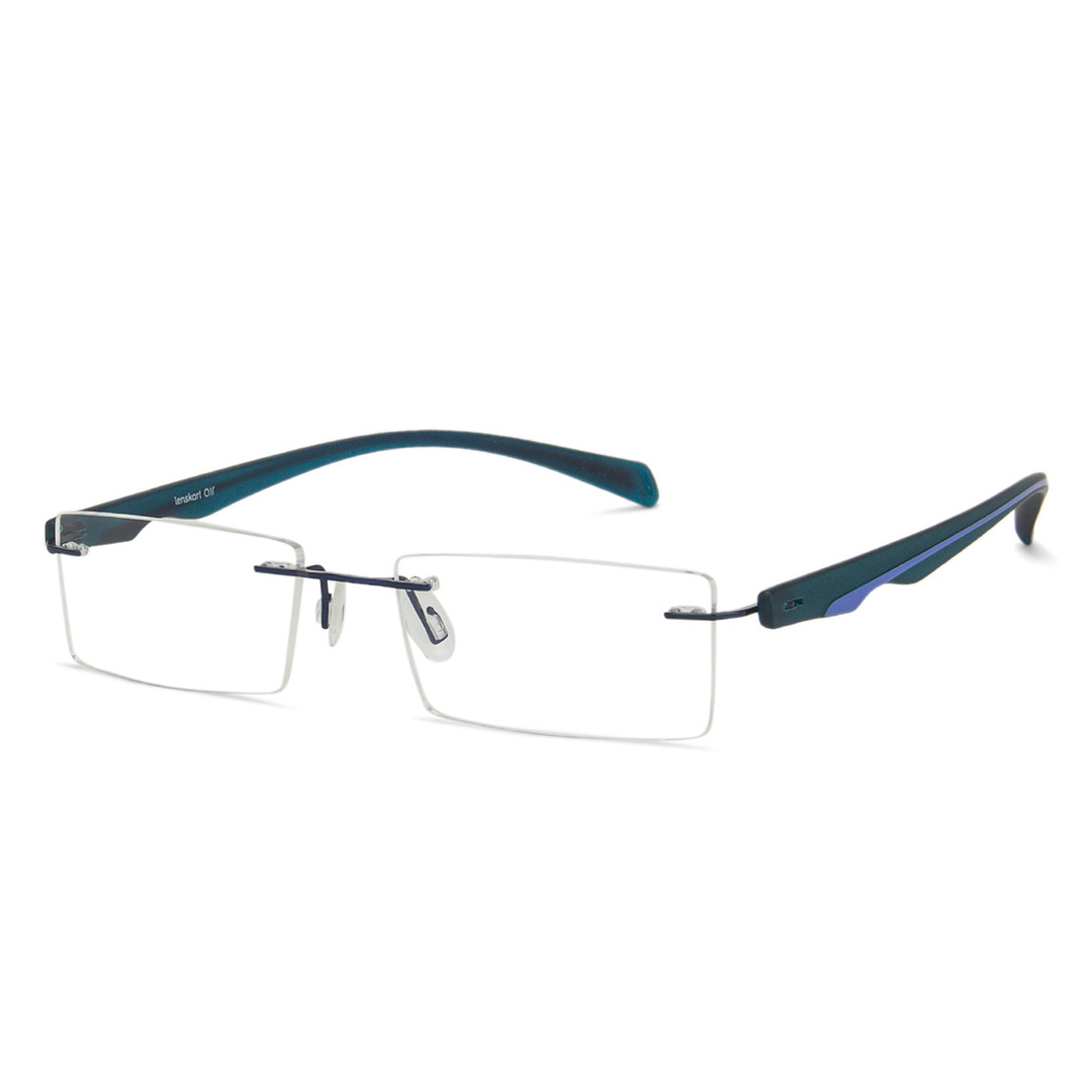 Lenskart Air Online Sky Blue Rimless Rectangle right side
