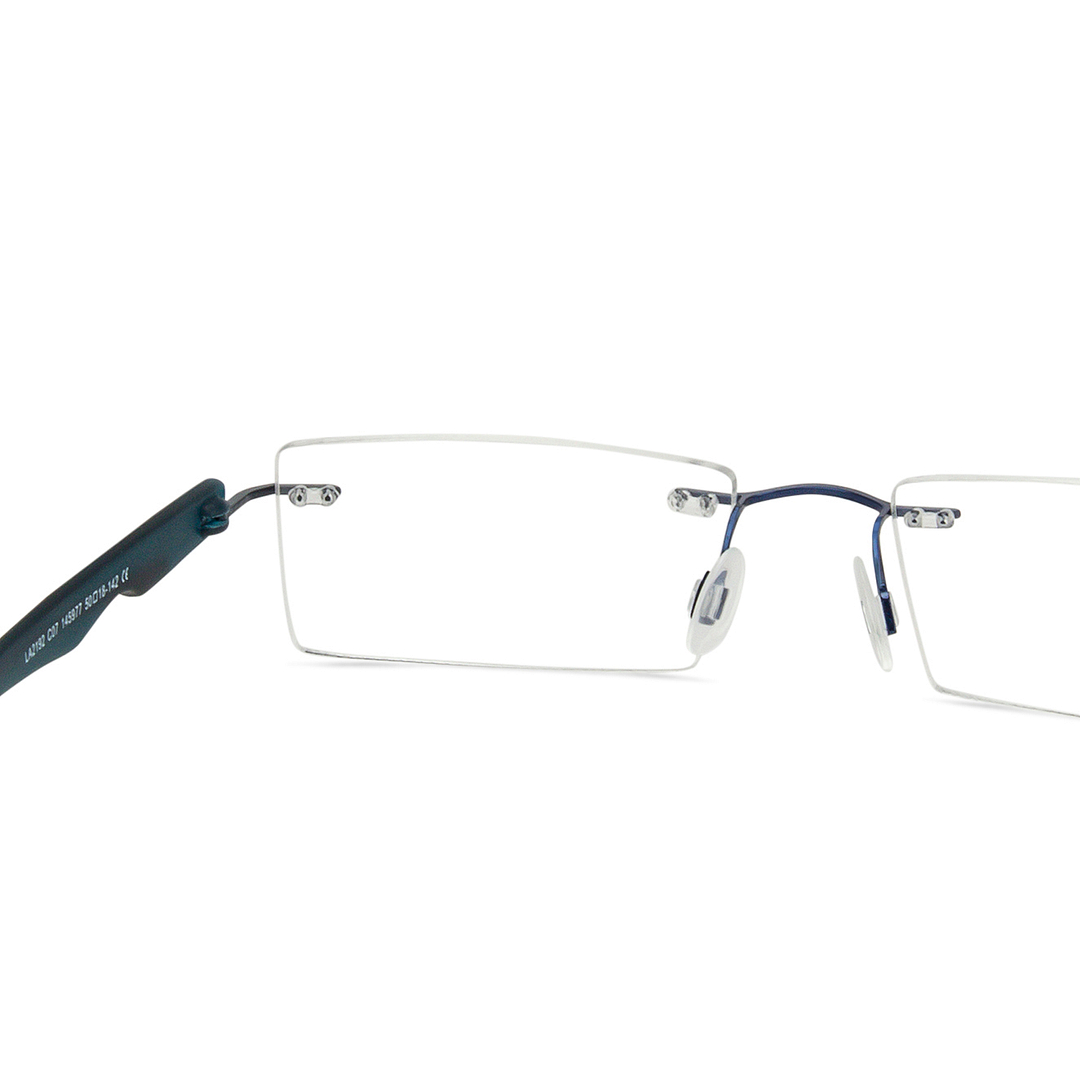 Lenskart Air Online Sky Blue Rimless Rectangle right side