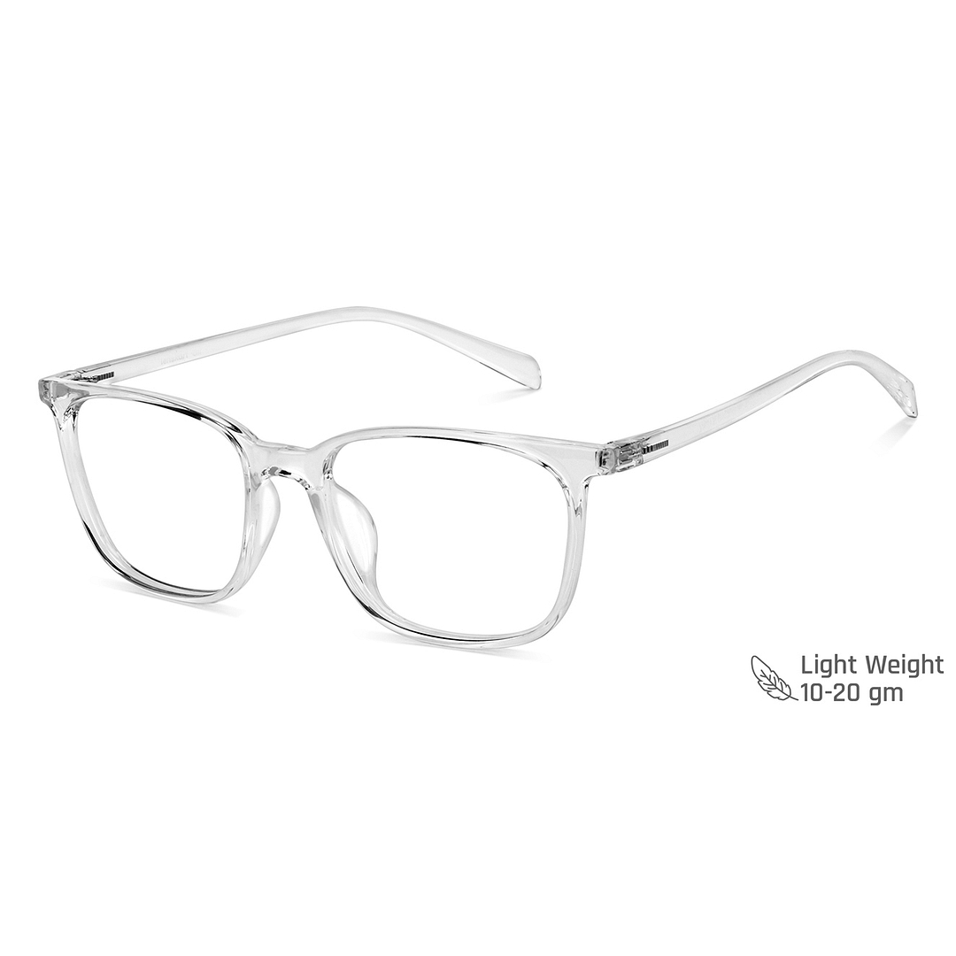 Lenskart Air Online Crystal Transparent Full Rim Square left side