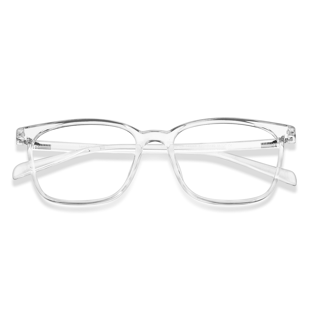 Lenskart Air Online Crystal Transparent Full Rim Square left side