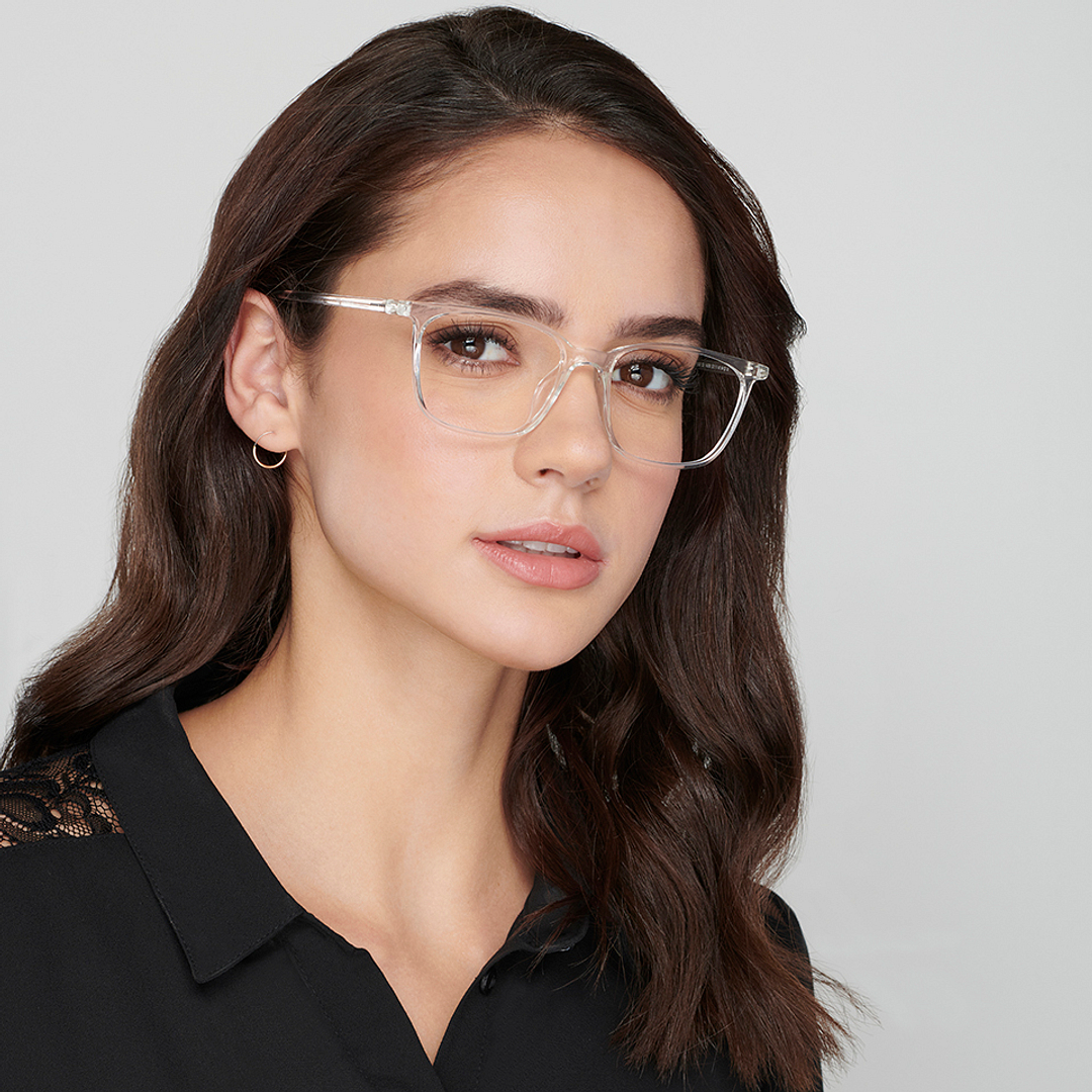 Lenskart Air Online Crystal Transparent Full Rim Square right side