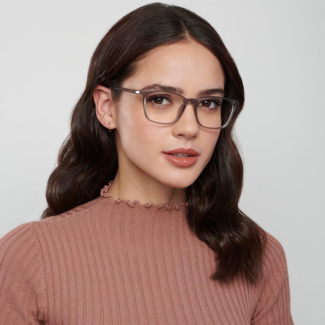 Lenskart Air Online Gray Transparent Full Rim Square right side