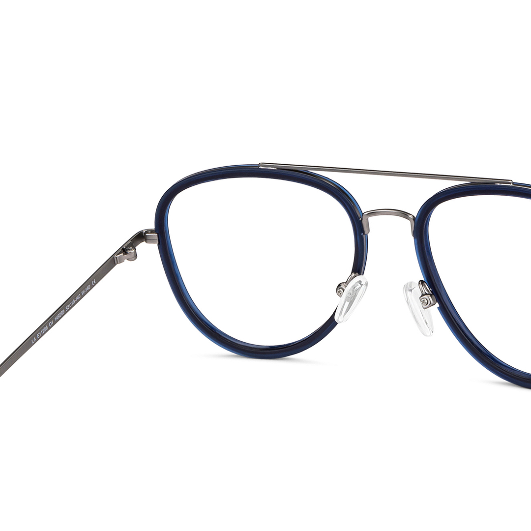Lenskart Air Online Sky Blue Full Rim Aviator right side
