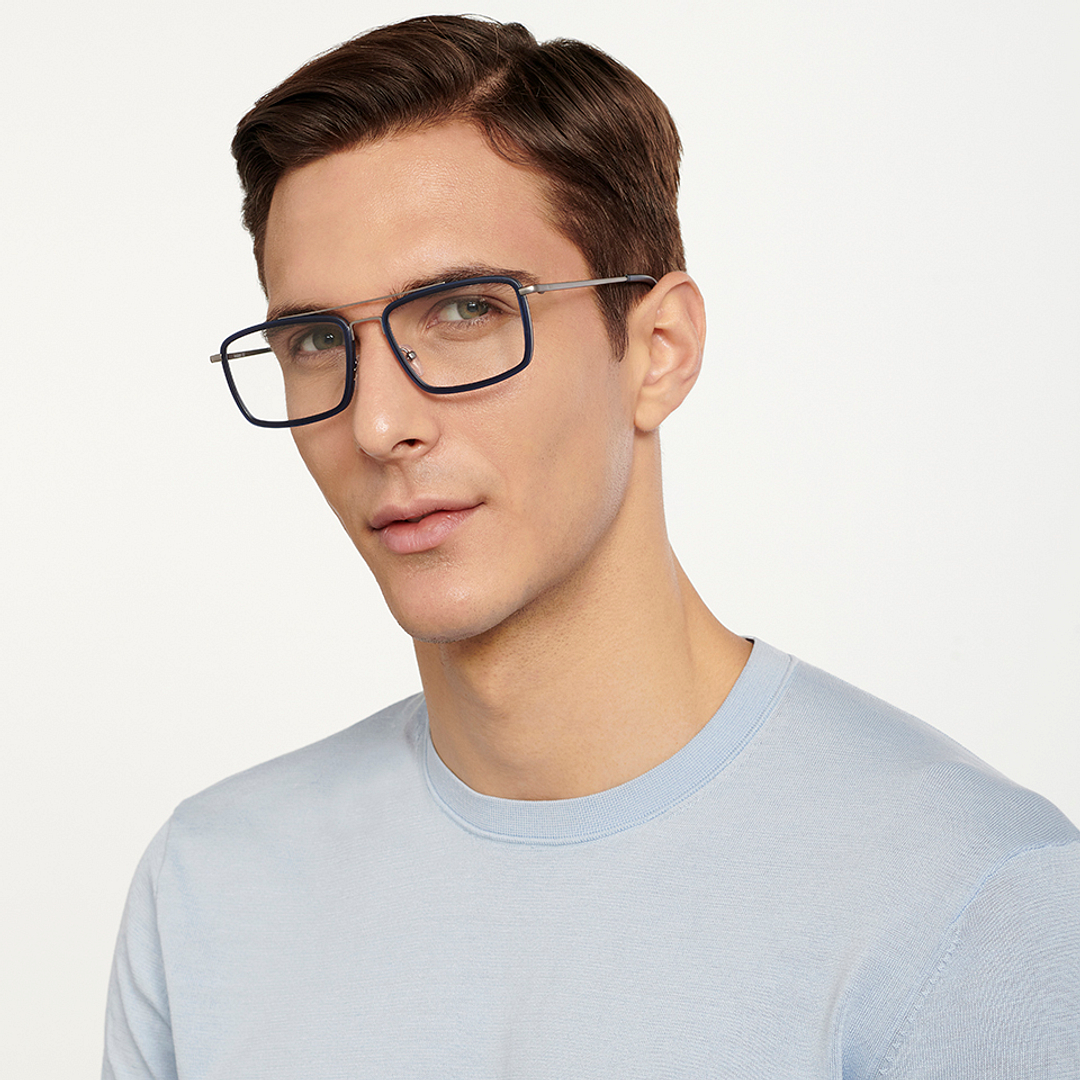 Lenskart Air Online Sky Blue Full Rim Square right side