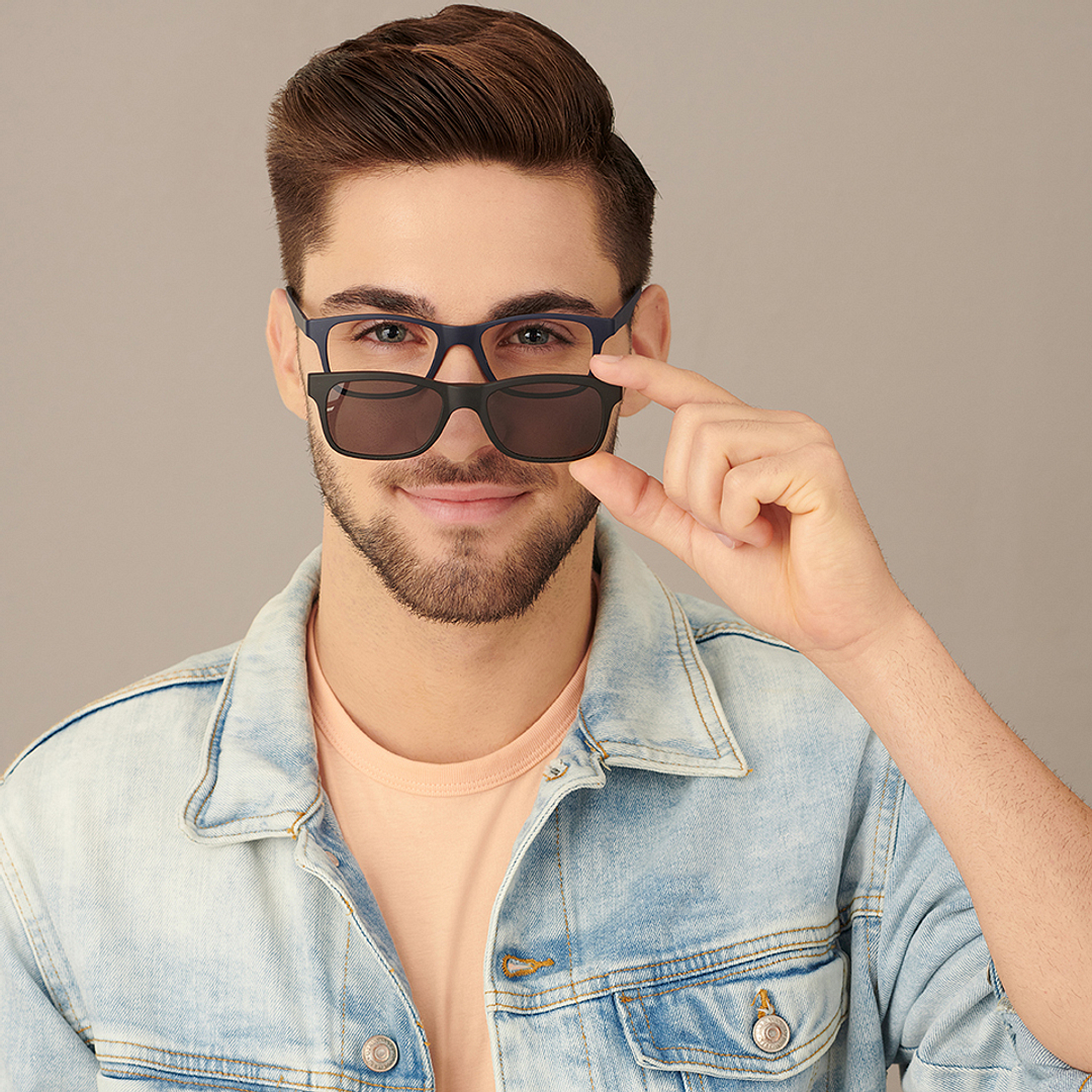 Lenskart Air Online Navy Blue Full Rim Rectangle right side