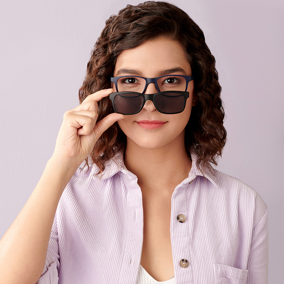 Lenskart Air Online Navy Blue Full Rim Rectangle right side