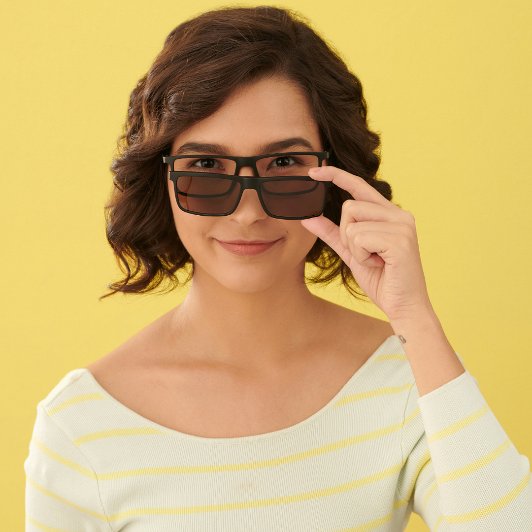 Lenskart Air Online Black Full Rim Rectangle left side