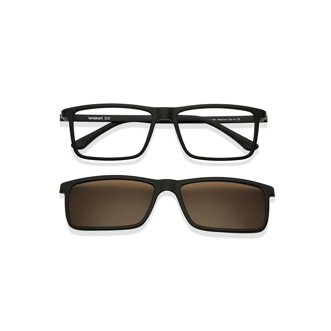 Lenskart Air Online Black Full Rim Rectangle left side