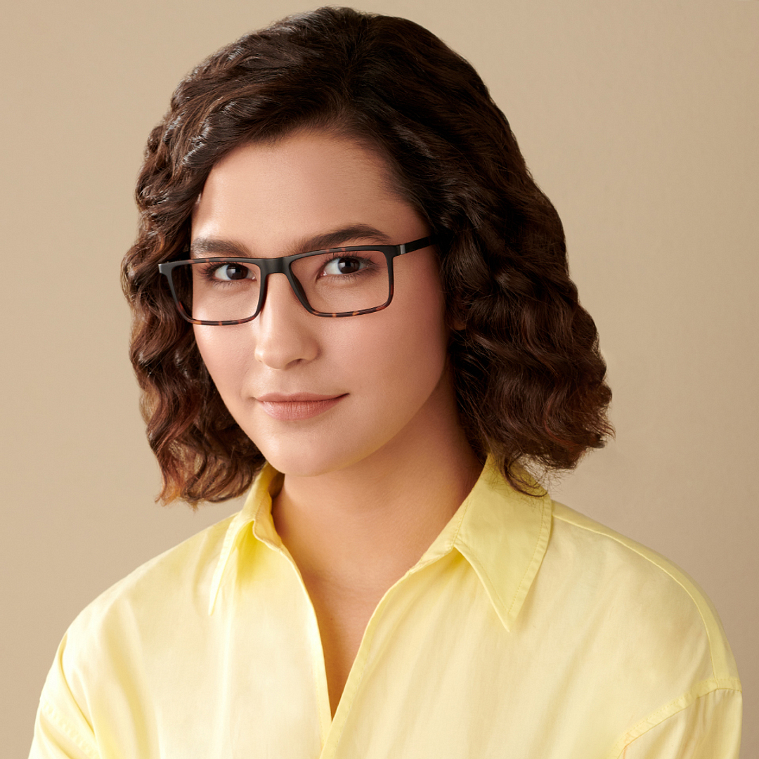 Lenskart Air Online Light Brown Full Rim Rectangle right side