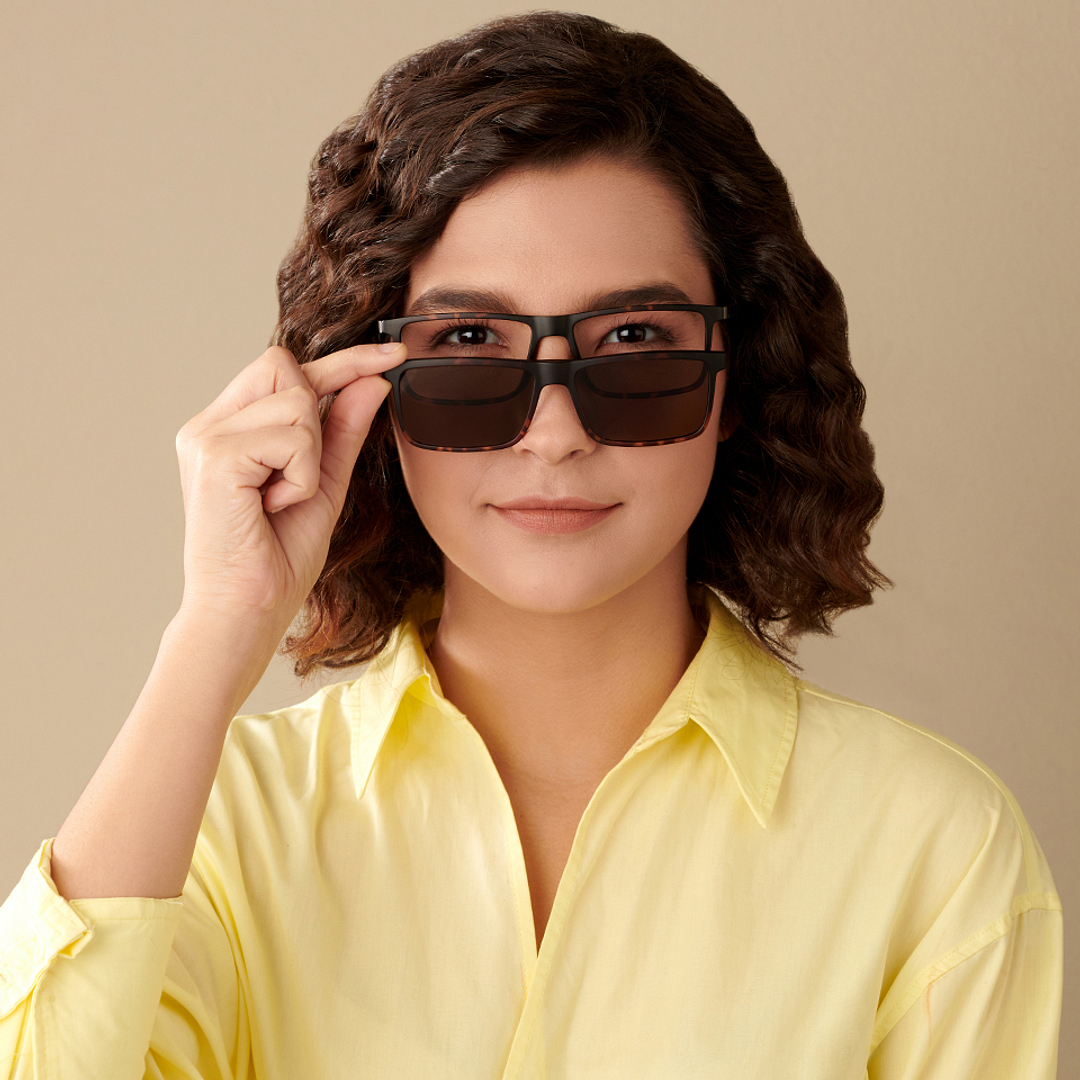 Lenskart Air Online Light Brown Full Rim Rectangle left side