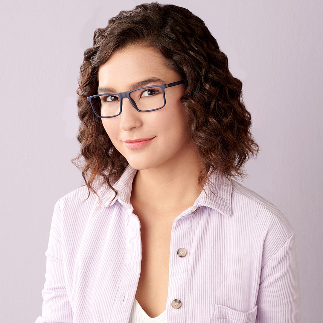 Lenskart Air Navy Blue Full Rim Rectangle right side