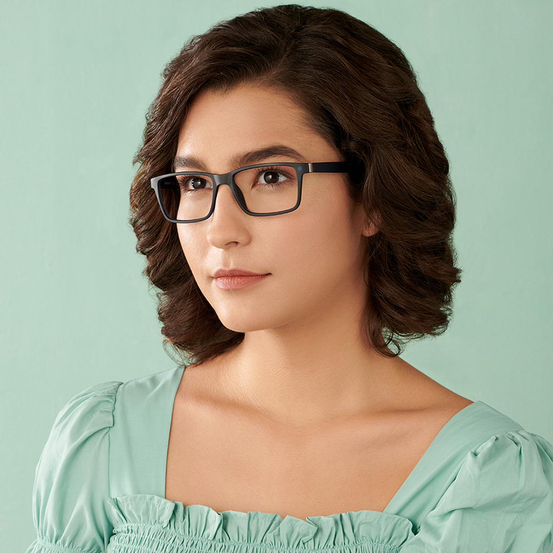 Lenskart Air Black Full Rim Rectangle left side