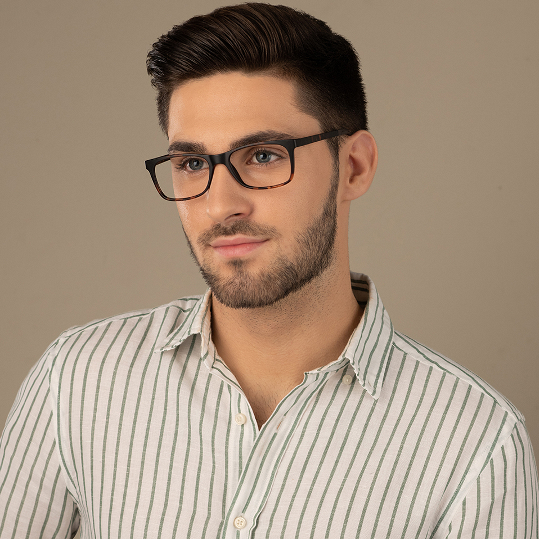 Lenskart Air Online Light Brown Full Rim Rectangle left side