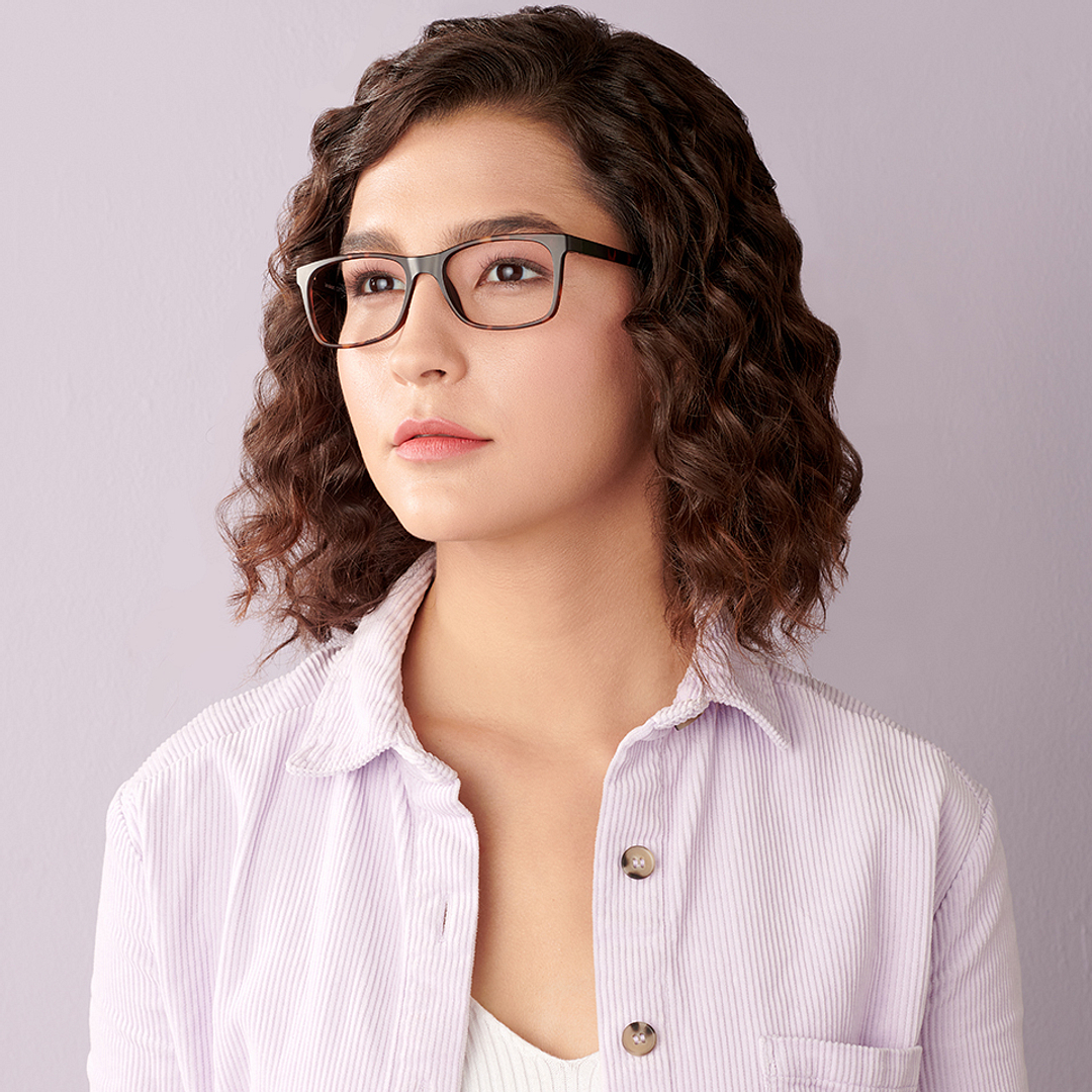 Lenskart Air Online Light Brown Full Rim Rectangle left side