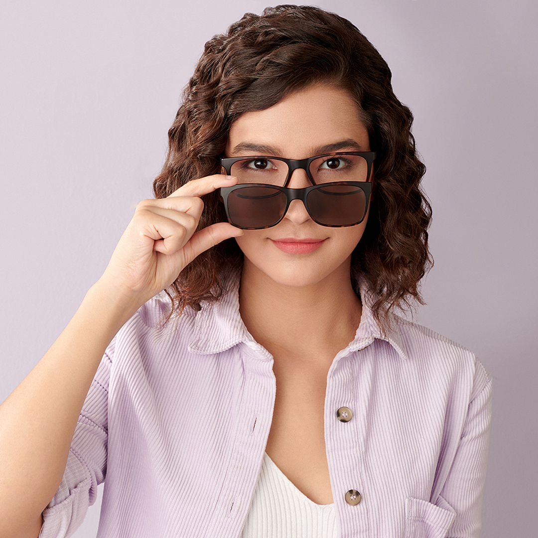 Lenskart Air Online Light Brown Full Rim Rectangle right side