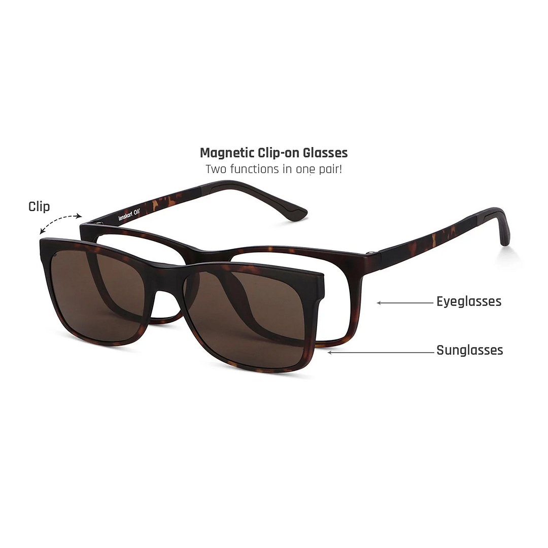 Lenskart Air Online Light Brown Full Rim Rectangle left side