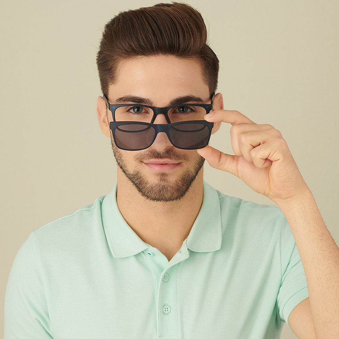 Lenskart Air Online Navy Blue Full Rim Rectangle left side