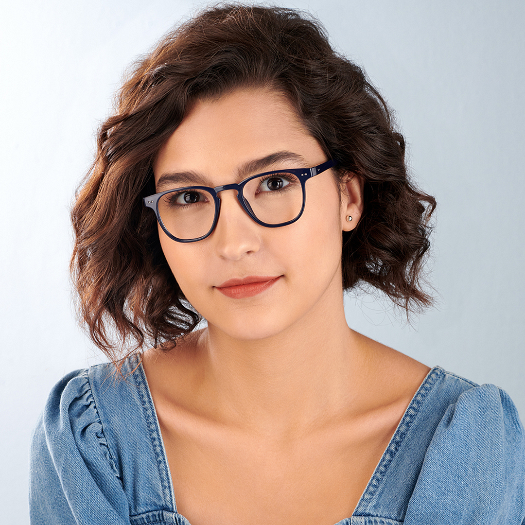 Lenskart Air Online Navy Blue Full Rim Square left side