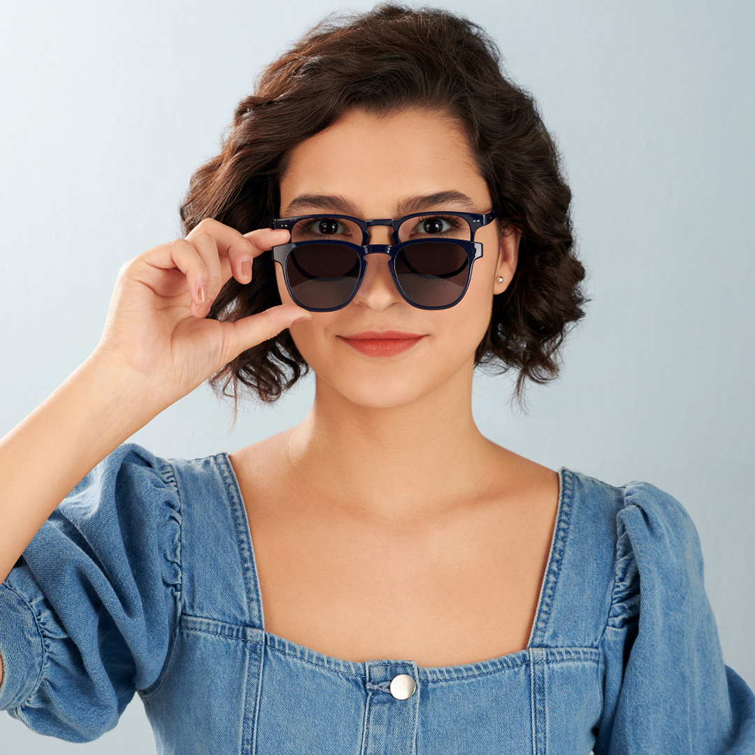 Lenskart Air Online Navy Blue Full Rim Square right side