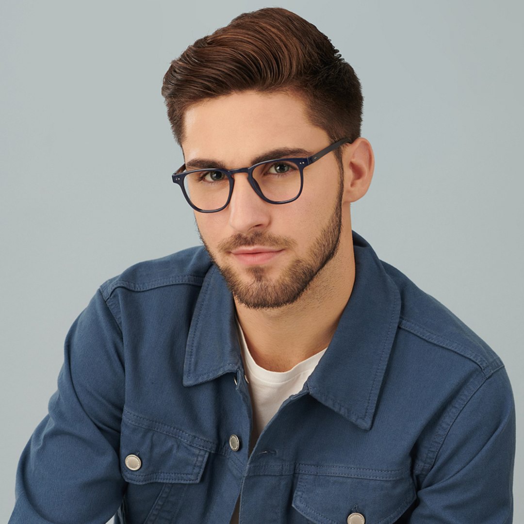 Lenskart Air Online Navy Blue Full Rim Square left side