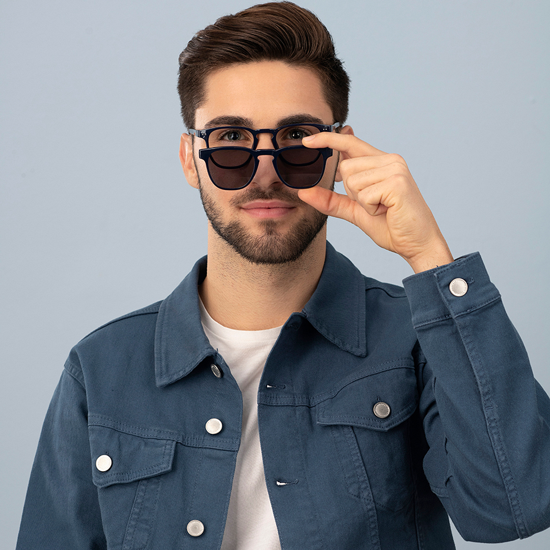 Lenskart Air Online Navy Blue Full Rim Square right side