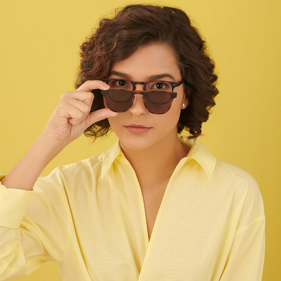 Lenskart Air Online Light Brown Full Rim Square left side