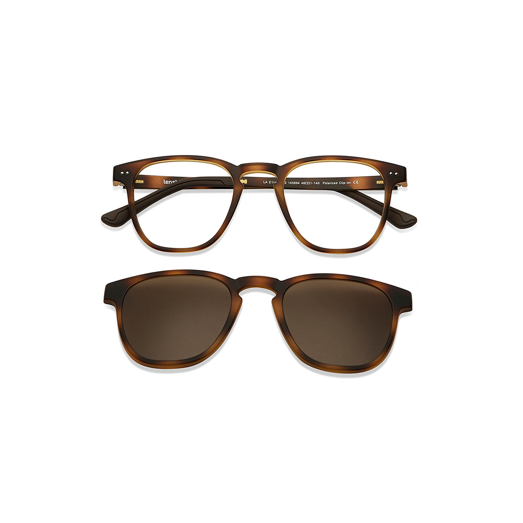Lenskart Air Online Light Brown Full Rim Square left side