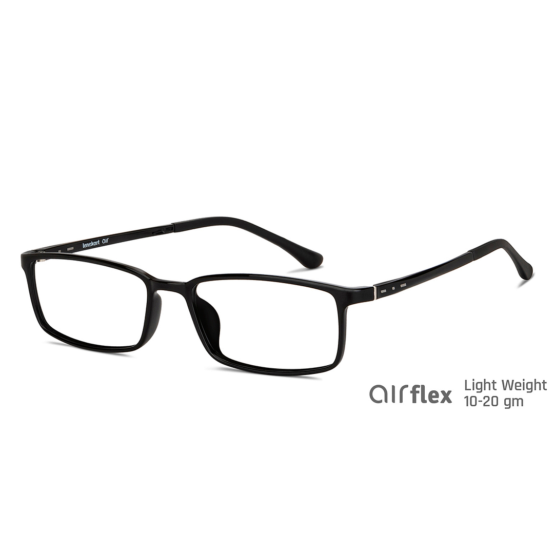 Lenskart Air Black Full Rim Rectangle left side
