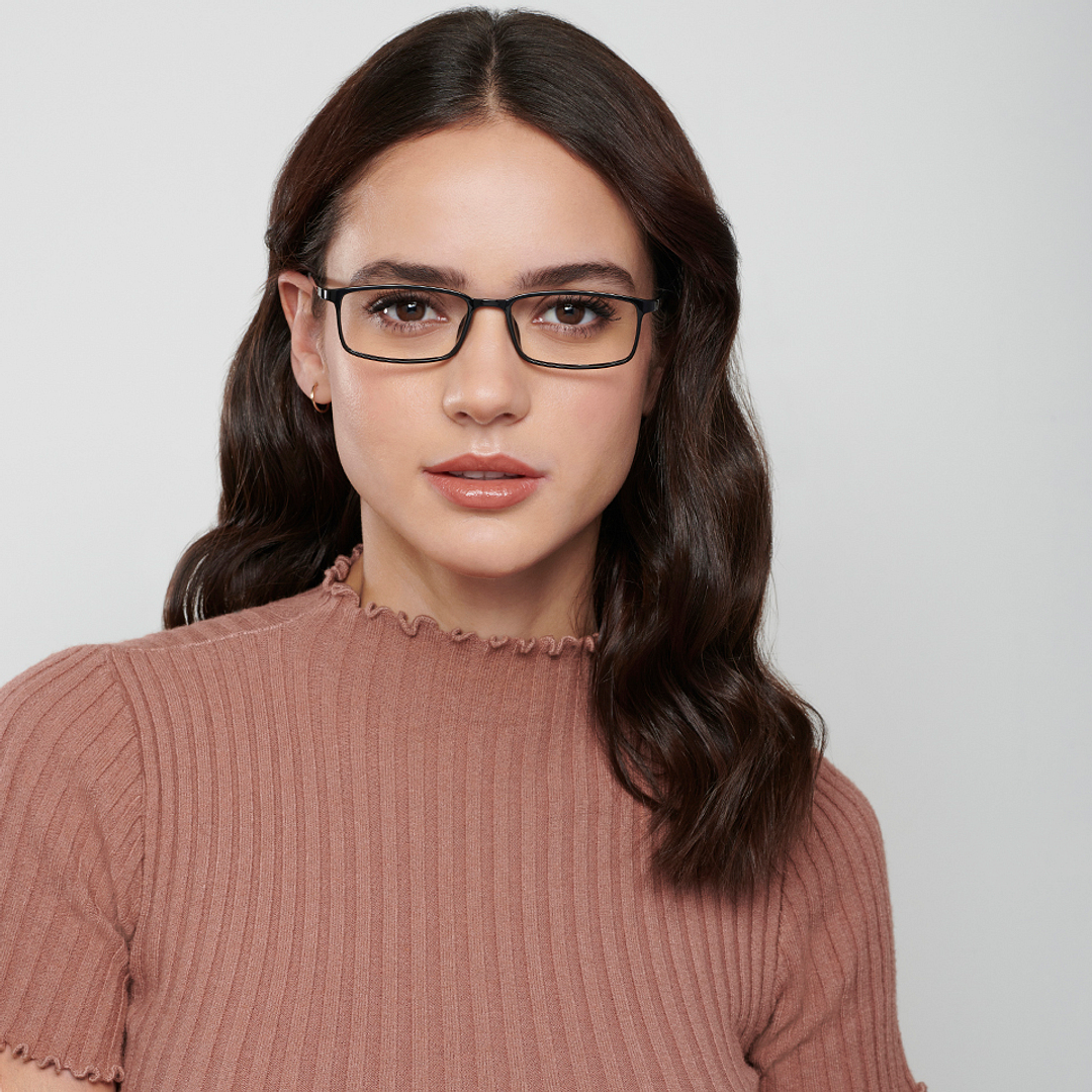 Lenskart Air Black Full Rim Rectangle left side